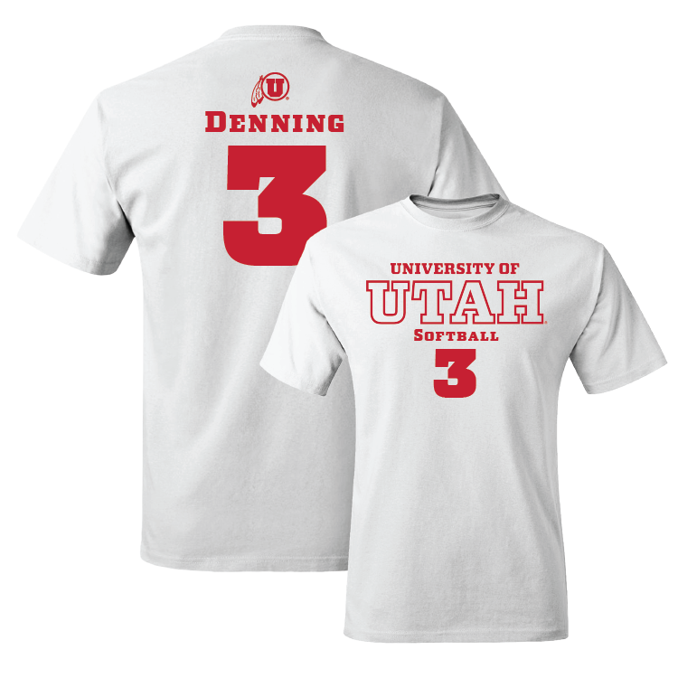White Softball Classic Comfort Colors Tee Youth Small / Haley Denning | #3