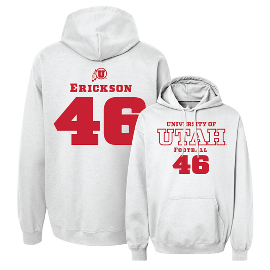 White Football Classic Hoodie 3 Youth Small / Hayden Erickson | #46