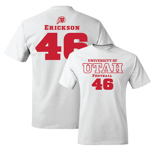White Football Classic Comfort Colors Tee 3 Youth Small / Hayden Erickson | #46