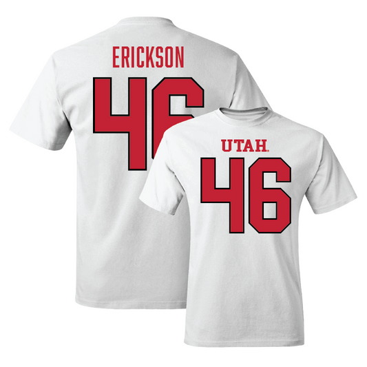 White Football Shirsey Comfort Colors Tee 3 Youth Small / Hayden Erickson | #46