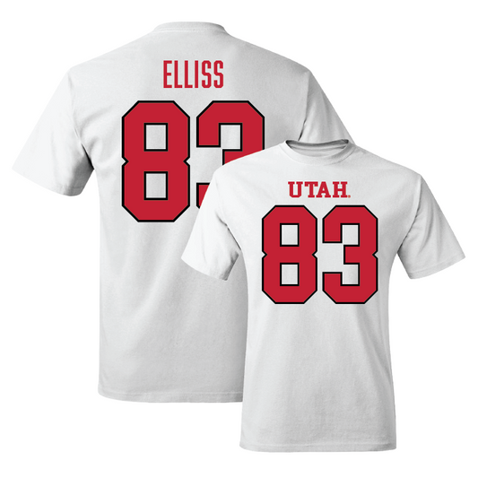 White Football Shirsey Comfort Colors Tee 4 Youth Small / Jonah Elliss | #83