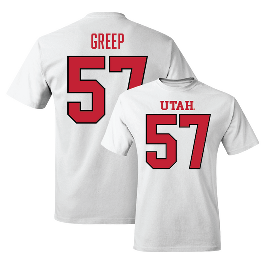White Football Shirsey Comfort Colors Tee 3 Youth Small / JT Greep | #57