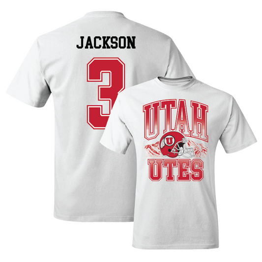 White Football Football Comfort Colors Tee Youth Small / Ja'Quinden Jackson | #3