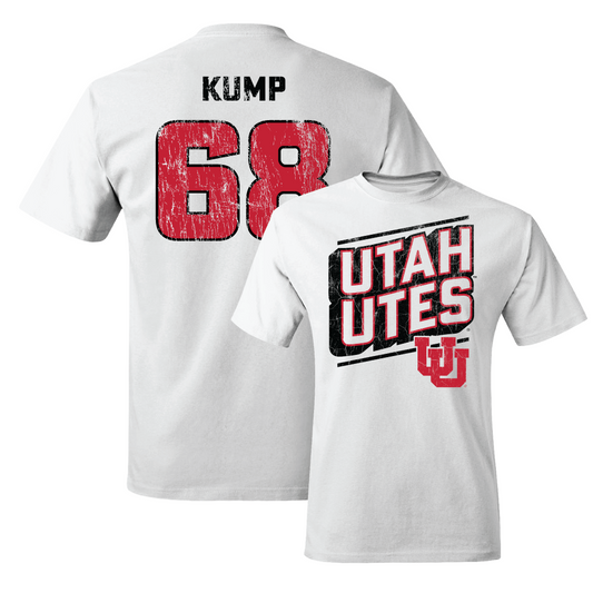 Football White Slant Comfort Colors Tee - Jaren Kump Small