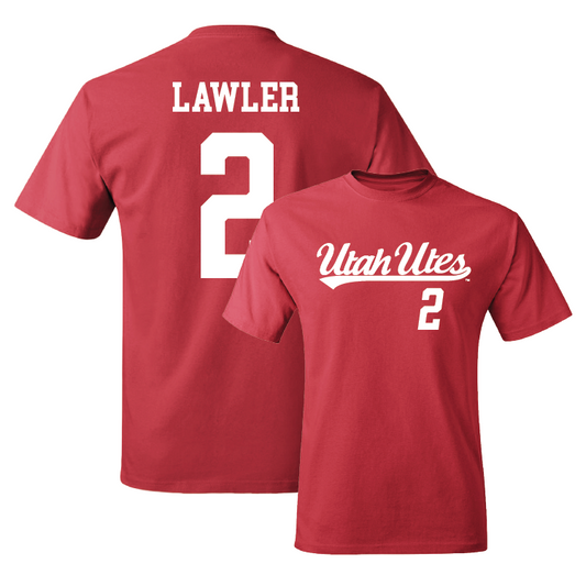 Red Football Script Tee Youth Small / Kenzel Lawler | #2