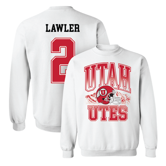 White Football Football Crew Youth Small / Kenzel Lawler | #2
