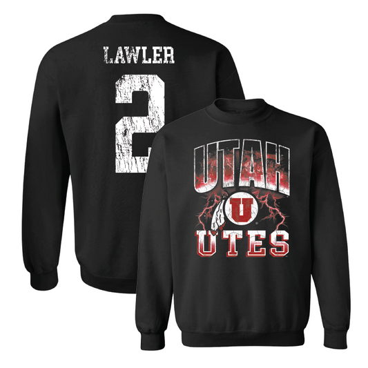 Black Football Graphic Crew Youth Small / Kenzel Lawler | #2
