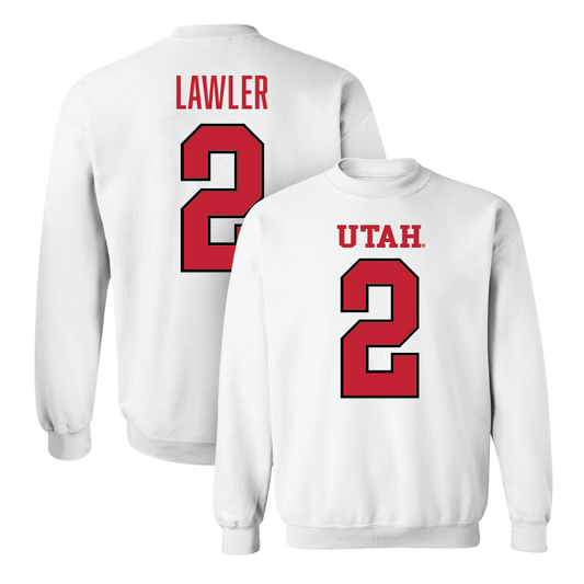 White Football Shirsey Crew Youth Small / Kenzel Lawler | #2
