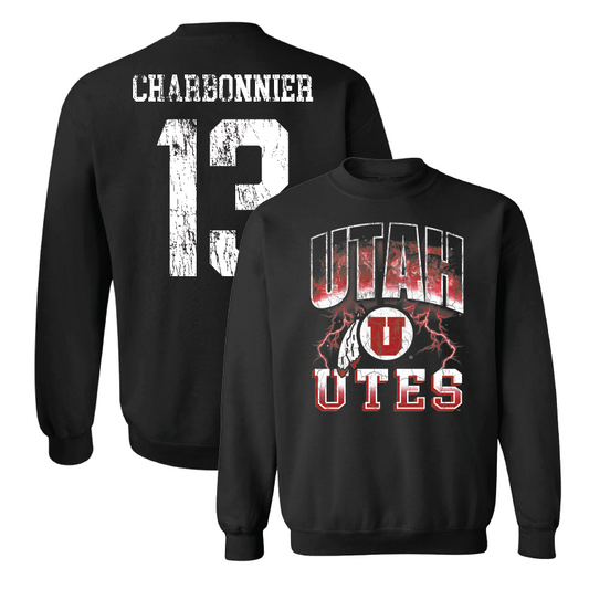 Black  Lacrosse Graphic Crew Youth Small / Luc Charbonnier | #13