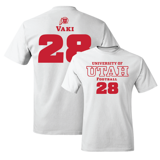 White Football Classic Comfort Colors Tee 3 Youth Small / Sione Vaki | #28