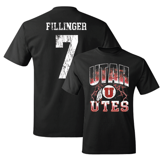 Black Football Graphic Tee Youth Small / Van Fillinger | #7