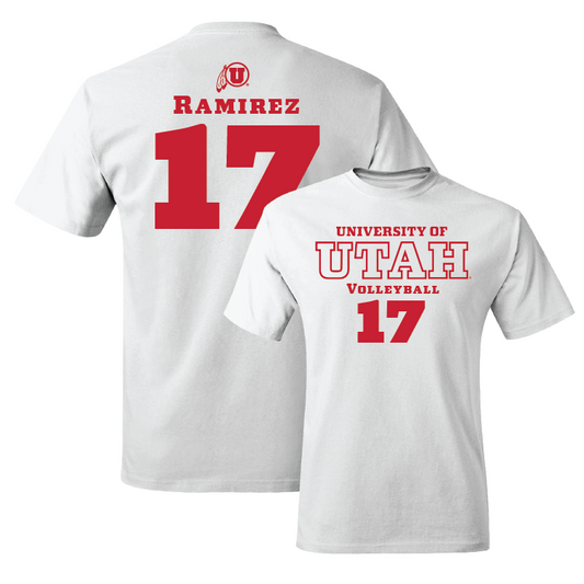 White  Volleyball Classic Comfort Colors Tee Youth Small / Vanessa Ramirez | #17
