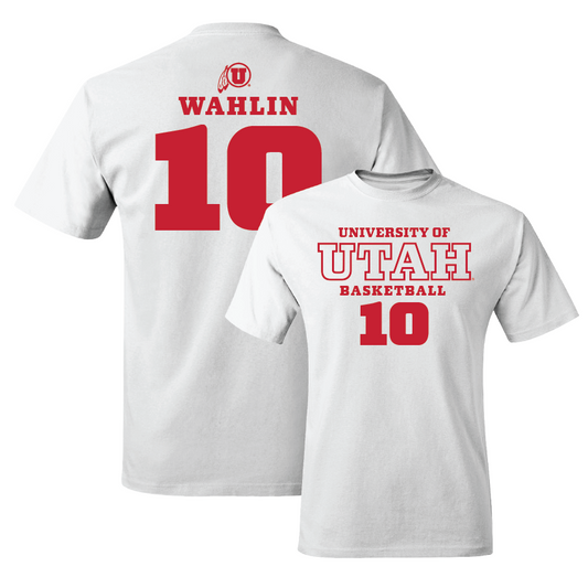 Men's Basketball White Classic Comfort Colors Tee - Jake Wahlin
