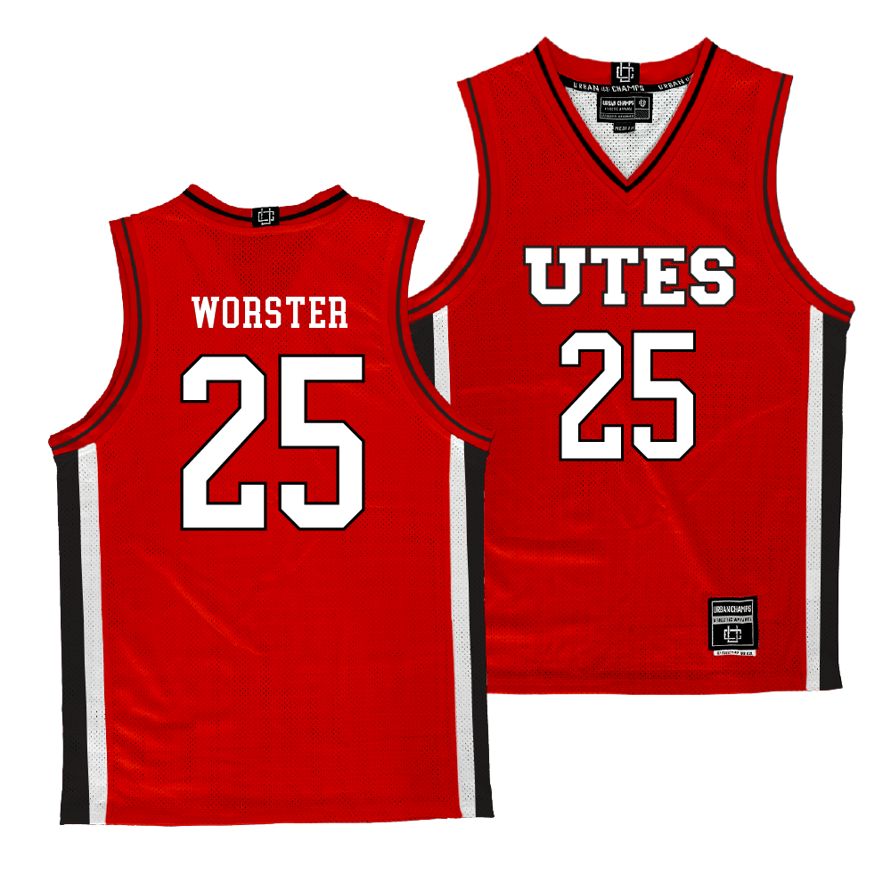 Utah Men's Basketball Red Jersey - Rollie Worster | #25